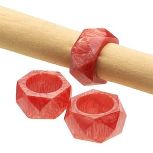 Servilletero de resina hecho a mano de lujo, soporte para anillos, utensilios de cocina y mesa, decoración para restaurante, precio al por mayor exigente, artesanía Natural - Product Image 3