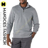 Sudadera Casual Unisex Oversize de Algodón/Fibra de Bambú con Cremallera de un Cuarto, con Capucha, Transpirable, para Invierno, con Logotipo Personalizado, de Alta Calidad