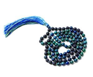 Acheter des bijoux de Yoga de qualité supérieure Pulsera Chrysocolla Azurite 108 noué Mala perles fait à la main colliers de perles d'artiste indien - Product Image 3
