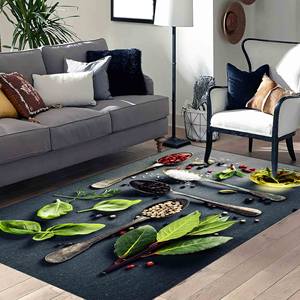 Tapis de cuisine aux herbes et épices : Tapis de sol moderne antidérapant, tapis doux non tissé - Product Image 5