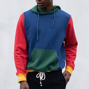 Sweat à capuche à blocs multicolores pour hommes-Pull audacieux et élégant avec blocage des couleurs vives, parfait pour le streetwear décontracté - Product Image 5