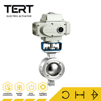 Válvula de Bola Eléctrica de Acero Inoxidable de Tipo Modulante On-Off, 220VAC 380VAC, Actuador de Cuarto de Vuelta, IP67, para Tuberías Petroquímicas
