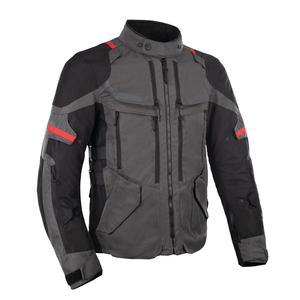 Chaqueta textil para moto impermeable negra carbón para hombre, chaqueta textil para motocicleta de aventura con protecciones blindadas CE - Product Image 1