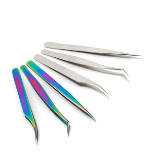 High Quality Anti-Static Stainless Steel Eyelash Extension Removal Tweezers Good Quality <b>Hair</b> Tools for Eyebrow Pointed Tip Type - Product Image 3