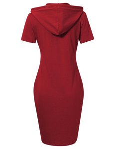 Color atractivo media manga 2024 elegante jersey de gran tamaño Sudadera con capucha de invierno para mujer Drop-shoulder 100% algodón ropa informal larga - Product Image 4