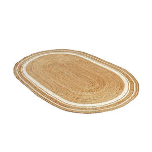 Elegante alfombra ovalada de yute rústica contemporánea, aspecto pulido con patrones modernos y textura orgánica para alfombrillas y almohadillas - Product Image 6