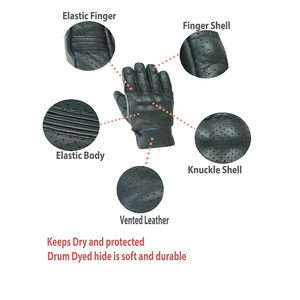 Gants en cuir de moto Gants Hard Knuckle Touchscreen Biker Motorcycle Dual Protect Gants de moto Qualité OEM - Product Image 4