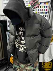 เสื้อโค้ทขนปลาปักเป้าหนาสำหรับผู้ชายเสื้อโค้ทผ้าคอตตอนแบบลำลองทรงหลวมไซส์ใหญ่พิเศษพิมพ์ลายแบบถักสำหรับใช้กลางแจ้ง - Product Image 4