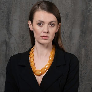 Collar de cuentas de resina tribal J H al por mayor con joyería de resina estilo Ángel turquesa con colgante de diseño Ángel - Product Image 4