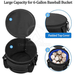 Bolsa de béisbol deportiva de gran capacidad para jugadores adultos con soportes para bate y pelota, tela duradera resistente al agua - Product Image 5