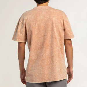 T-shirt Confortable à Manches Courtes en Maille, Coupe Slim, Effet Délavé, Respirant, Séchage Rapide, 220g, Taille Personnalisée, Coton Polyester de Haute Qualité - Product Image 4