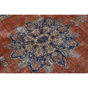 Alfombra Vintage de 7.3x11.1 pies, Alfombra Turca Extra Grande, Alfombra Floral Roja y Azul - Product Image 4