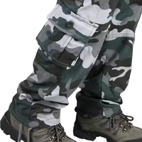 Short cargo tactique de combat camouflage Woodland Doublesafe pour homme, 100 % coton, lavage enzymatique écologique, tissé, personnalisable par transfert thermique