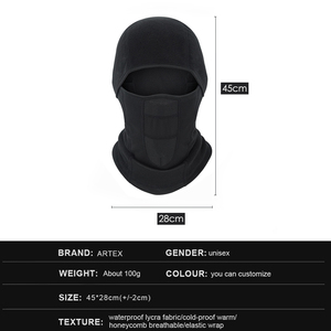 Cagoule thermique d'hiver coupe-vent respirante unisexe pour le cyclisme, le ski et les activités de plein air - Product Image 1