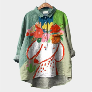 <span class=keywords><strong>เสื้อ</strong></span>แขนยาวพิมพ์ลายของผู้หญิง<span class=keywords><strong>เสื้อ</strong></span>ฮาวายแฟชั่นทันสมัยและทันสมัยสำหรับฤดูใบไม้ผลิ2025 - Product Image 4