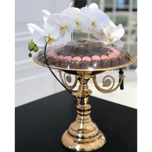 Hot Selling Home Weddings Decoration Chocolate Server Platter Golden Metal Chocolate Bowl Modern <b>Sweets</b> Bowl Eco-Friendly - Product Image 1