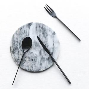 Juego de 4 cubiertos de acero inoxidable, ideal para utensilios de cocina, mesa, fiesta en casa, café, uso, cubiertos chapados en Color plateado, mango elegante - Product Image 5