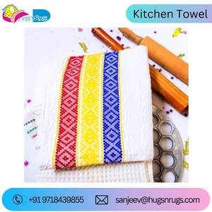 Best Selling Promotional Super Absorbent Kitchen Dish Towel Customized Size Golf Kitchen Towels Cotton Woven Direct India - Product Image 5