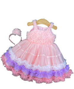 New Design Trendy Children's Party <b>Dress</b> for Girls 1-10 Years <b>Old</b> Breathable Eco-Friendly Cotton Tulle Fabric ODM/OEM 3D Floral - Product Image 1
