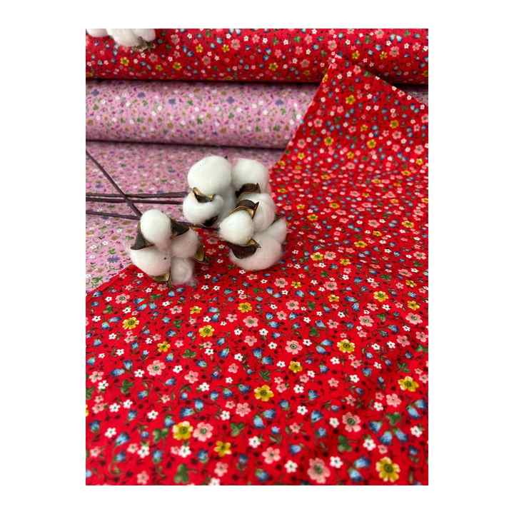 Poplin Flower Pattern Table Cloth, Skirt Dressing 100% Cotton Fabric 100 X 170cm