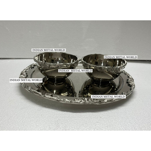 Bol de serveur en métal poli argenté de la meilleure qualité pour les décorations de mariage Décoration de table classique Chocolat moderne écologique - Product Image 5