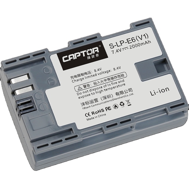 High Capacity Lithium Ion Batteries Photographer Capturer LP-E6V Battery for Canon 5D 5d2 5d4 6d 6d2 7d Camera Exclusive Battery