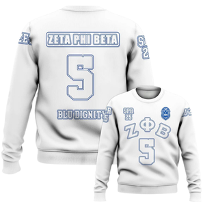 Sweat-shirt à col rond pour femme Zeta Phi Beta Sorority Greek 1920, bleu, brodé - Product Image 6