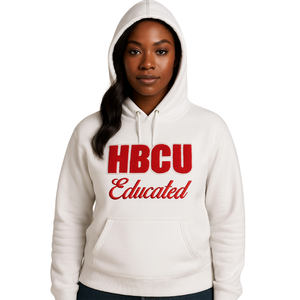 Sudadera con Capucha DST Blanca con Bordado Chenille, Estilo Universitario HBCU, para Hermandad Griega Delta Divine Nine, Personalizable - Product Image 1