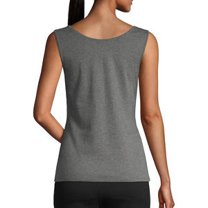 Débardeur décontracté pour femmes, col rond, sans manches, couleur unie, toucher doux, extensible, haut d'été pour la remise en forme, l'entraînement et un usage quotidien - Product Image 4