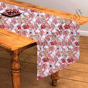 Hot Sale Traditional Hand Block Printed 100% Pure Cotton Fabric Table <b>Runner</b> Indian Manufacturer Floral For Wedding Events Home - Product Image 6