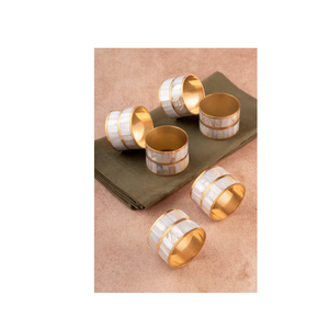 Anneaux de serviette en nacre faits à la main décor de table en gros pour les mariages fêtes produit de vente chaud - Product Image 3