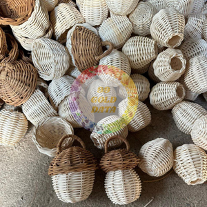 Handmade Vietnam Rattan Christmas Tree Ornament Set Eco Friendly Holiday Decor - Product Image 2