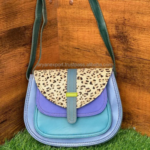 Nouveau sac à main en cuir recyclé élégant occidental sac à main multicolore véritable fait à la main femmes cheveux sur les sacs à bandoulière à imprimé Animal - Product Image 3