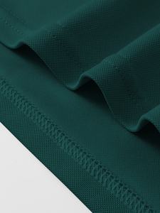 เสื้อยืดผู้ชายแขนสั้นธุรกิจลำลองปักลายปกสีทึบพิมพ์ลายสำหรับฤดูร้อน - Product Image 3