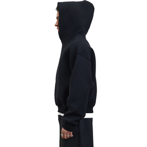 Sudadera con Capucha Negra Bordada con Logotipo Personalizado para Hombre, Sudadera de Moda de Diseñador de Algodón Grueso de Talla Grande - Product Image 2