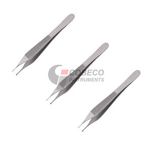 Pinzas Adson de Acero Inoxidable con Puntas Serradas para Tejidos Delicados, Instrumento Quirúrgico Dental Médico - Product Image 2