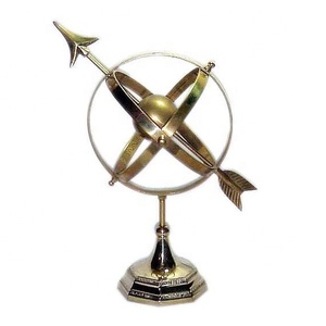 Globe antique Globe nautique en aluminium Globe décoratif de bureau Table vintage Article cadeau en métal Design antique Look vintage en gros - Product Image 1