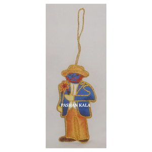 Diseño único artesanía Zari bordado hombre forma Color Natural brillante y acabado decoración de Navidad adorno colgante - Product Image 1