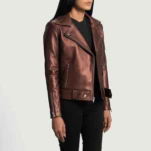 Chaquetas de moda para mujer, chaqueta de cuero, prendas de vestir exteriores de motorista con estilo, OEM, ODM, directo de fábrica, proveedor mayorista a granel - Product Image 3