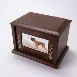 Urnas de cremación de madera hechas a mano de estilo americano de alta calidad para cenizas de gatos y perros, urnas funerarias al por mayor para mascotas - Product Image 1