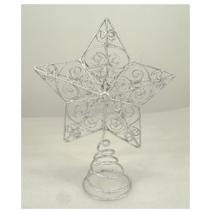 Gold Glitter Metal Star Christmas <b>Tree</b> <b>Topper</b> For Table Top X Mas Decoration - Product Image 4