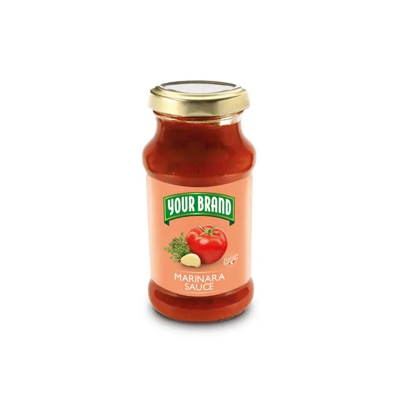 Pasta de marinara italiana de alta qualidade, molho de tomate em frasco personalizável com sua marca 12x350g para exportação
