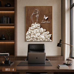 Meilleures ventes : Tableau sur toile en gros, Peinture florale de femme, Art mural en soie, Œuvre d'art florale exquise, Décoration intérieure, Direct usine - Product Image 4