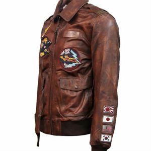 Veste de vol en cuir de style vintage pour homme avec doublure matelassée et construction durable-parfaite pour un usage quotidien - Product Image 2