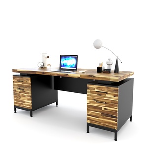 Escritorio Ejecutivo Contemporáneo 180x70cm Madera de Acacia Gabinete Integrado Muebles de Oficina de Lujo BGD68060 - Product Image 2