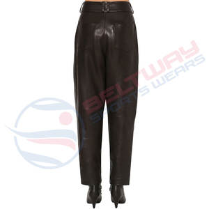 Vente en gros Nouveau design Pantalon en cuir taille haute pour femmes Pantalon en cuir pour femmes de fabrication professionnelle - Product Image 6