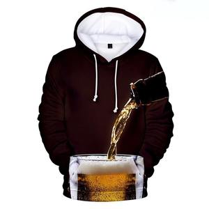 Sudadera con capucha y cremallera con estampado divertido del Día de la cerveza para hombres y mujeres, jersey de lana de gran tamaño Unisex, ropa informal estilo Hip Hop - Product Image 3