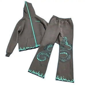 ชุดเสื้อมีฮู้ดสำหรับผู้ชายชุดวอร์มไซส์ XL ปักลายแบบกรดใช้ได้ทั้งชายและหญิง - Product Image 1