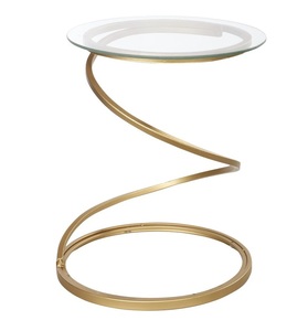 Bán buôn Nhà máy cung cấp đồ nội thất phòng khách kim loại bảng bên "C" Bảng <span class=keywords><strong>Chrome</strong></span> mạ kim loại Tempered <span class=keywords><strong>Glass</strong></span> Top đá cẩm thạch cơ sở - Product Image 2