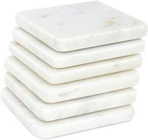 Posavasos de terrazo de piedra Natural de mármol negro de alta calidad con múltiples toques de piedra para café, té, cerveza, decoración del hogar - Product Image 2